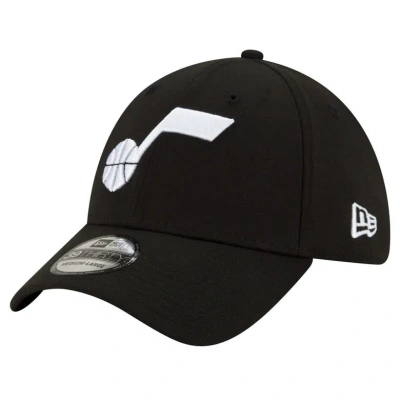 New Era Black Utah Jazz Logo 39thirty Flex Hat