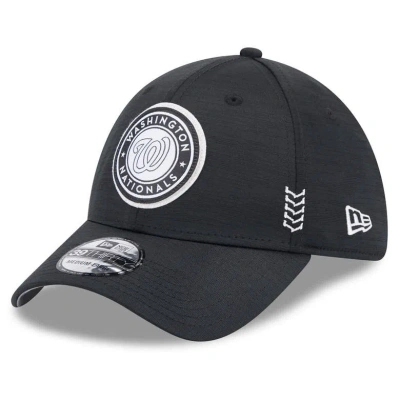 New Era Black Washington Nationals 2024 Clubhouse 39thirty Flex Fit Hat