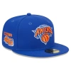 NEW ERA NEW ERA BLUE NEW YORK KNICKS  RALLY DRIVE SIDE PATCH 59FIFTY FITTED HAT