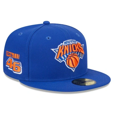 New Era Men's  Blue New York Knicks 2024 Nba All-star Game Rally Drive Side Patch 59fifty Fitted Hat