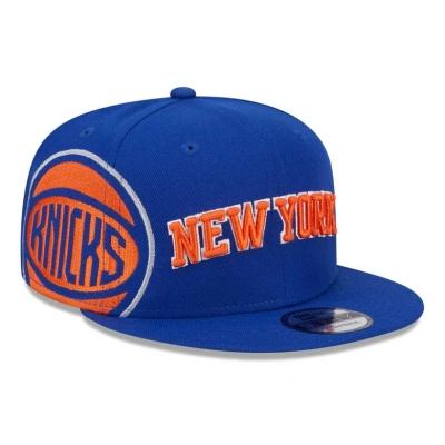 New Era Blue New York Knicks Side Logo 9fifty Snapback Hat