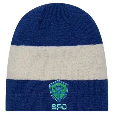 New Era Blue Seattle Sounders Fc 2024 Kick Off Collection Knit Beanie