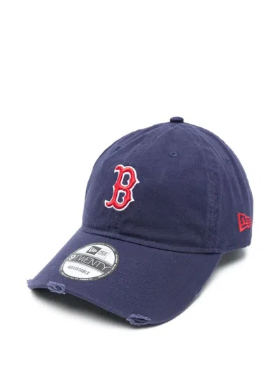 New Era Boston Red Sox Distressed 9twenty Hat In Blue
