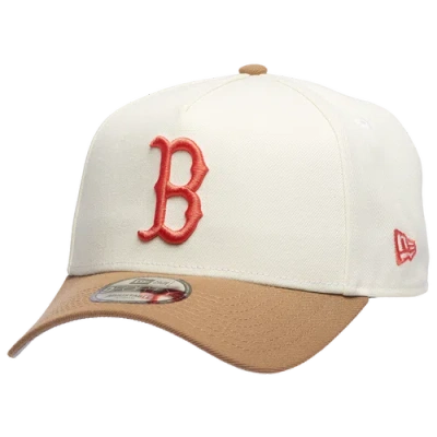 New Era Boston Red Sox  Red Sox 9forty A-frame Cap In White/tan/coral