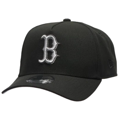 New Era Boston Red Sox  Red Sox 9forty Metallic A-frame Cap In Black