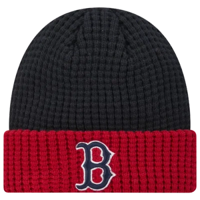 New Era Boston Red Sox  Red Sox Waffled Knit Hat In Navy/red/white