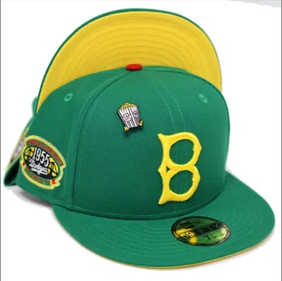 Pre-owned New Era Brooklyn Dodgers Movie Collection 1955 World Series Patch Capsule Hats Exclusive 59fifty Fitted Hat 