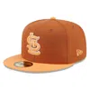 NEW ERA NEW ERA BROWN/ORANGE ST. LOUIS CARDINALS SPRING COLOR BASIC TWO-TONE 59FIFTY FITTED HAT