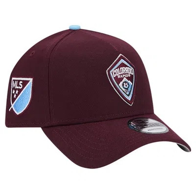 New Era Burgundy Colorado Rapids 2024 Kick Off Collection 9forty A-frame Adjustable Hat In Brown