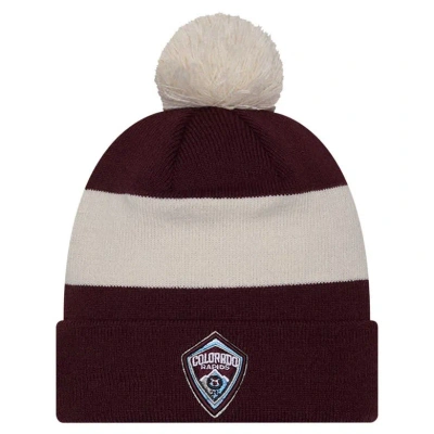 New Era Burgundy Colorado Rapids 2024 Kick Off Collection Cuffed Knit Hat With Pom