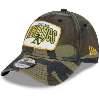 New Era Camo Oakland Athletics Gameday 9forty Adjustable Hat In Multi