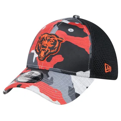 New Era Men's Camo/black Chicago Bears Active 39thirty Flex Hat In Camo Black