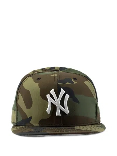 New Era Camouflage-pattern Baseball Cap In Green