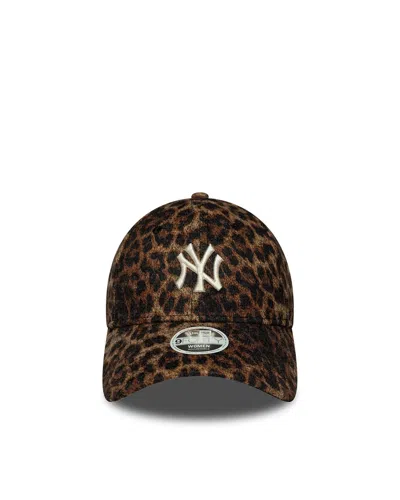 New Era Cap 60915734 Leopard Print Baseball Cap In Brown