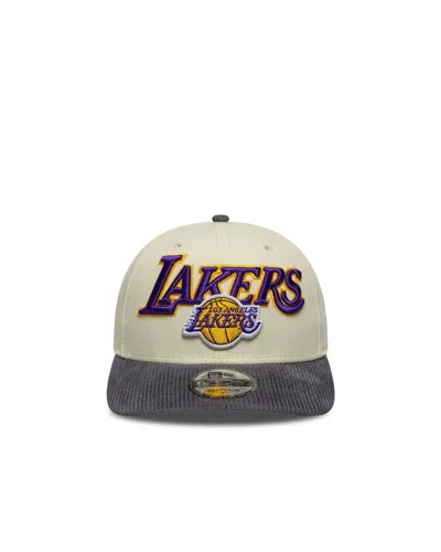 New Era Cappellino 9fifty La Lakers Nba Cord Visor Light Beige