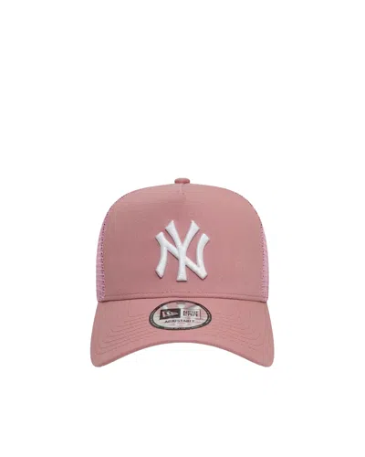 New Era Cappellino 9forty A-frame Trucker New York Yankees League Essential Rosa In Pink