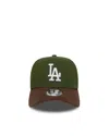 New Era Cappellino 9forty E-frame La Dodgers Mlb Suede Visor Verde Scuro In Green