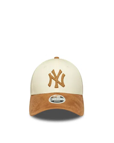 New Era Cappellino 9forty New York Yankees Mlb Faux Suede Crema In Neutral