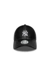 New Era Cappellino 9forty New York Yankees Mlb Topstitch Ecopelle Black In Black