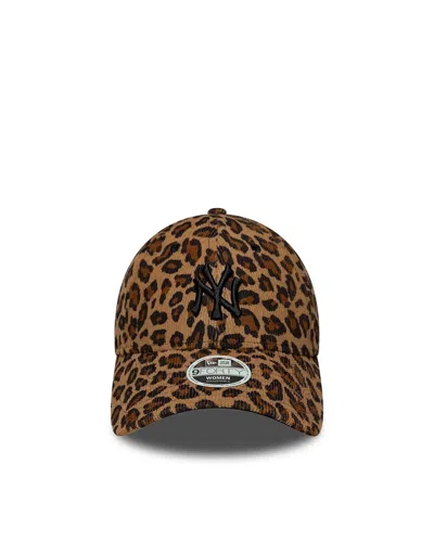 New Era Cappellino 9forty Ny Yankees Leopard Cord Beige In Brown