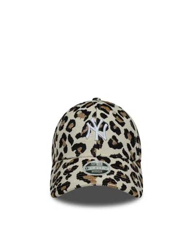 New Era Cappellino 9forty Ny Yankees Leopard Light Beige In Multi