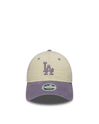 New Era Cappellino 9twenty La Dodgers Mlb Block Cord Light Beige In White