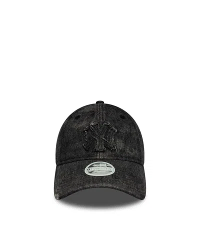 New Era Cappellino 9twenty New York Yankees Mlb Stone Denim Black