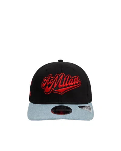 New Era Cappello 9fifty Stretch Snap Ac Milan Denim In Blk