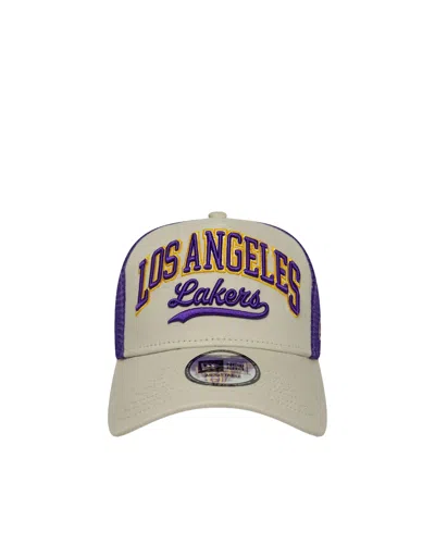 New Era Cappello 9forty E-frame Trucker La Lakers Nba Script Viola In Loslak Stntrp