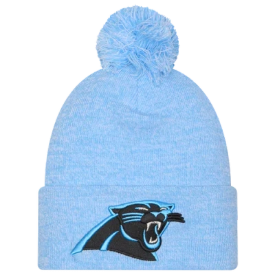 New Era Carolina Panthers  Panthers Marl Pom Knit In Blue