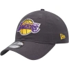 New Era Charcoal Los Angeles Lakers Team 2.0 9twenty Adjustable Hat In Charcoal