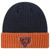 New Era Chicago Bears  Bears Waffled Knit Hat In Navy/orange
