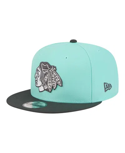New Era Chicago Blackhawks 9fifty Two-tone Snapback Flat-brim Baseball Cap In Blue