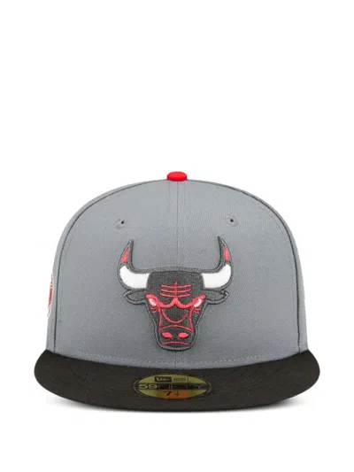 New Era Chicago Bulls Championship 59fifty Cap In Gray
