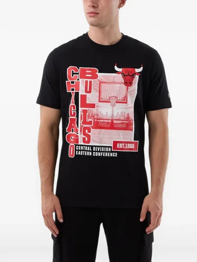 New Era Chicago Bulls Graphic T-shirt In Black
