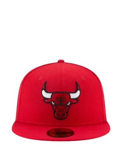 New Era Chicago Bulls Logo-embroidered Baseball Cap In Red