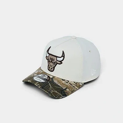 New Era Chicago Bulls Nba 9forty Snapback Hat In White