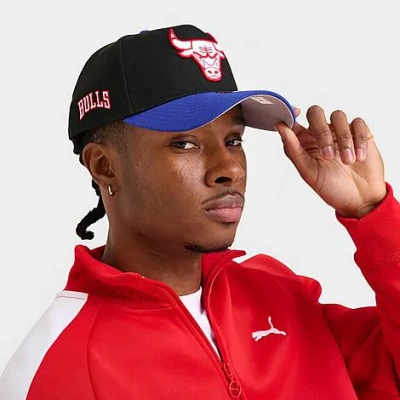 New Era Chicago Bulls Nba 9forty Snapback Hat In Black/navy