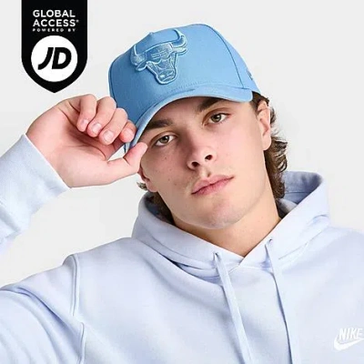 New Era Chicago Bulls Nba 9forty Snapback Hat In University Blue/black