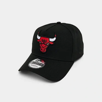 New Era Chicago Bulls Nba Dual Tone 9forty A-frame Snapback Hat In Black