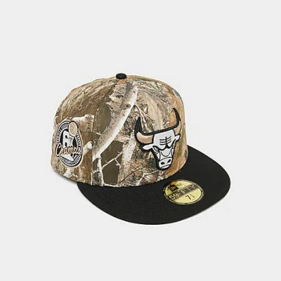 New Era Chicago Bulls Nba Realtree 59fifty Fitted Hat In Camo