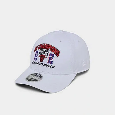 New Era Chicago Bulls Nba Six Times 9forty Snapback Hat In White/red/black