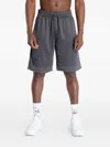 New Era Chicago Bulls Nba Tonal Mesh Track Shorts In Gray