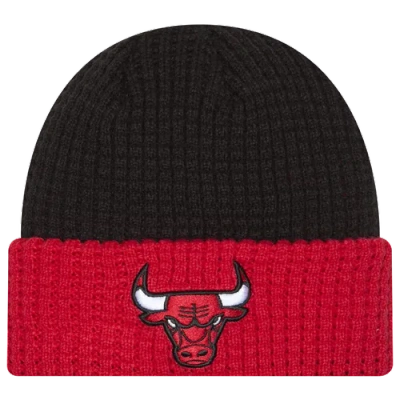 New Era Chicago Bulls  Bulls Waffled Knit Hat In Red/black