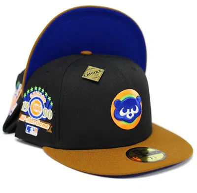 Pre-owned New Era Chicago Cubs 1990 All Star Game Patch Capsule Hats Exclusive 59fifty Fitted Hat In Black/blue
