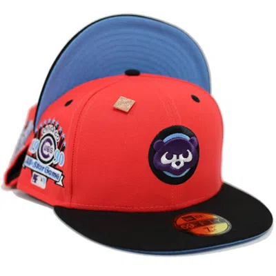 Pre-owned New Era Chicago Cubs 1990 All Star Game Patch Capsule Hats Exclusive 59fifty Fitted Hat In Red/blue