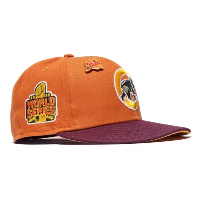 Pre-owned New Era Chicago Cubs Fall Collection 2016 World Series Capsule Hats Exclusive 59fifty Fitted Hat In Orange/y