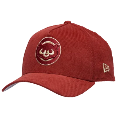 New Era Chicago Cubs  Cubs 9forty A-frame Tonal Cord Cap In Orange