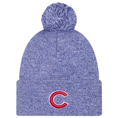 New Era Chicago Cubs  Cubs Marl Pom Knit In Blue