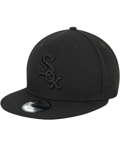 New Era Chicago White Sox Black On Black 9fifty Team Snapback Adjustable Hat